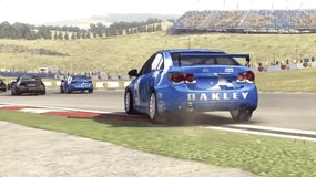 A Chevrolet Cruze misses the racing line!