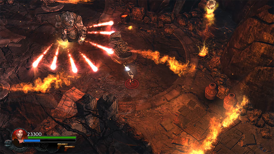 FAST-PACED ARCADE COMBAT <span>Pit yourself against relentless hordes and massive bosses in trap-filled arenas, staying on the move to avoid attacks while putting your weapons to good use.</span>