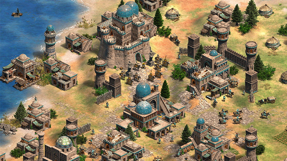 <strong>BATTLE THROUGH HISTORY</strong> <span>Dive into the <em>Definitive Edition’s</em> single-player campaigns, each packed with historical flavour. Recreate the feats of famous leaders like Joan of Arc, Saladin and Genghis Khan at era-defining flashpoints.</span>