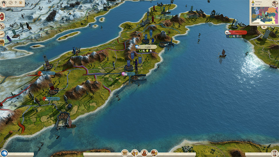 The campaign map camera allows full 360° camera rotation.